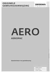 Siegenia AERO AEROPAC Originele Gebruiksaanwijzing