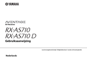 Yamaha AVENTAGE RX-AS710 Gebruiksaanwijzing