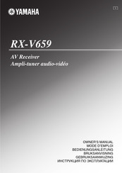 Yamaha RX-V659 Gebruiksaanwijzing