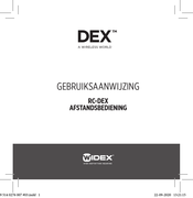 Widex RC-DEX Gebruiksaanwijzing