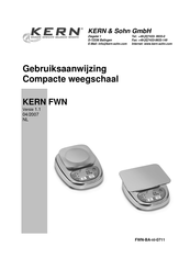 KERN and SOHN FWN 1K0.5IP Gebruiksaanwijzing