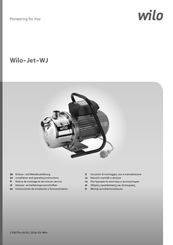 Wilo Jet-WJ Series Inbouw- En Bedieningsvoorschriften