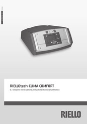 Riello RIELLOtech CLIMA COMFORT Handleiding Voor De Gebruiker