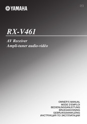 Yamaha RX-V461 Gebruiksaanwijzing