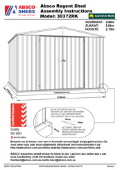 Absco Sheds 30372RK Montagehandleiding