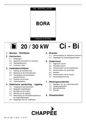 Chappee BORA 24 Ci Installatiehandleiding