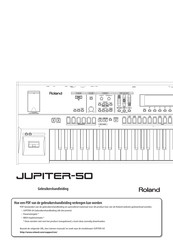 Roland JUPITER-50 Gebruikershandleiding