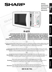 Sharp R-632 Gebruiksaanwijzing