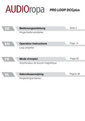 AUDIOropa PRO LOOP DCCplus Gebruiksaanwijzing