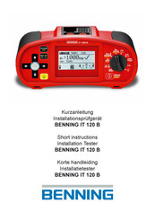 Benning IT 120 B Korte Handleiding