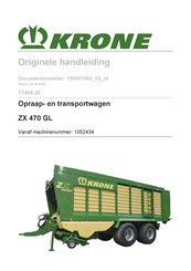 Krone ZX 470 GL Originele Handleiding