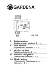 Gardena C 14 e Instructies Voor Gebruik