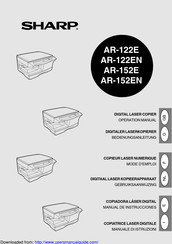 Sharp AR-122E Gebruiksaanwijzing