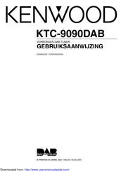 Kenwood KTC-9090DAB Gebruiksaanwijzing