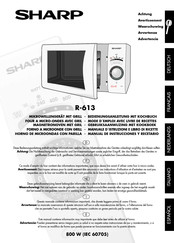 Sharp R-613 Gebruiksaanwijzing