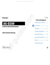 Teac AG-D200 Gebruiksaanwijzing