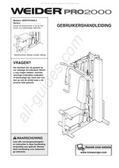 Weider Pro PRO2000 Gebruikershandleiding