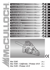 McCulloch Mac 540E Gebruikershandleiding