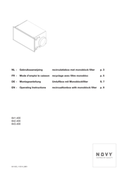 Novy 841.400 Gebruiksaanwijzing