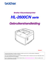 Brother HL-2600CN Series Gebruikershandleiding