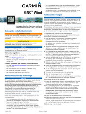 Garmin GNX wind Installatie-Instructies