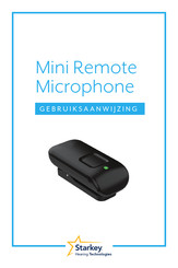 Starkey Mini Remote Microphone Gebruiksaanwijzing