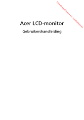 Acer XB271HUBMIPRZ Gebruikershandleiding