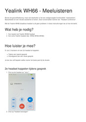 Yealink WH66 Korte Instructie