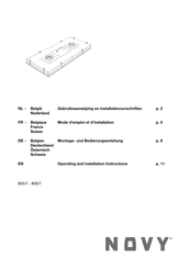 Novy 855/7 Gebruiksaanwijzing En Installatievoorschriften