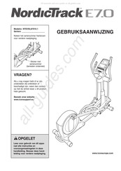 NordicTrack E7.0 Gebruiksaanwijzing