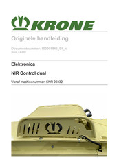 Krone SNR 00332 Originele Handleiding