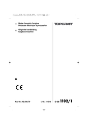 TOPCRAFT D-SB 1102/1 Handleiding