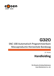 Cosen G320 SNC-100 Handleiding