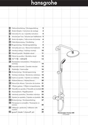 Hansgrohe Showerpipe Croma 220 27222000 Gebruiksaanwijzing