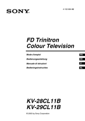 Sony KV-29CL11B Bedieningsinstructies