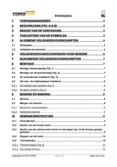 Powerplus POWXG3043 Gebruiksaanwijzing