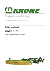 Krone EasyCut R 400 Originele Handleiding