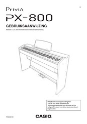 Casio Privia PX-800 Gebruiksaanwijzing