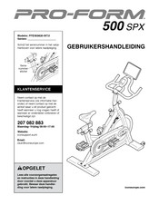 Pro-Form 500 SPX Gebruikershandleiding