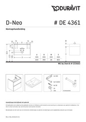 Duravit D-Neo DE 4361 Montagehandleiding