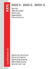 AEG 856001 G Gebruiksaanwijzing