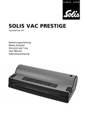 SOLIS Vac Prestige 575 Gebruiksaanwijzing