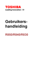 Toshiba R850 Gebruikershandleiding