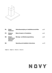 Novy 7600/15 Gebruiksaanwijzing En Installatievoorschriften