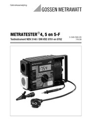 Gossen MetraWatt METRATESTER 5-F Gebruiksaanwijzing