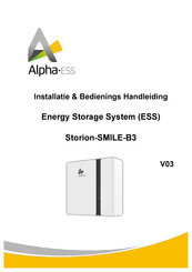 Alpha-ESS Storion-SMILE-B3 Installatie- En Bedieningshandleiding