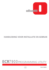 Olivetti ECR7900 Handleiding Voor Installatie En Gebruik