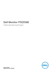 Dell P3223QEt Gebruiksaanwijzingen