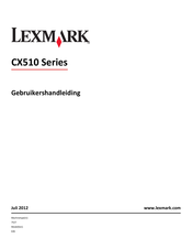 Lexmark CX510 Gebruikershandleiding