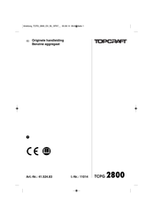 TOPCRAFT TCPG 2800 Handleiding